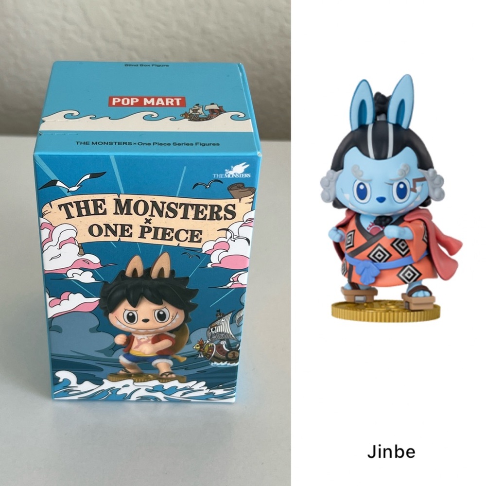 USA NEW POP MART LABUBU THE MONSTERS x One Piece Series Box Single Figure-Jinbe